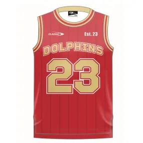 2024 DOLPHINS YOUTH BASKETBALL SINGLET RED