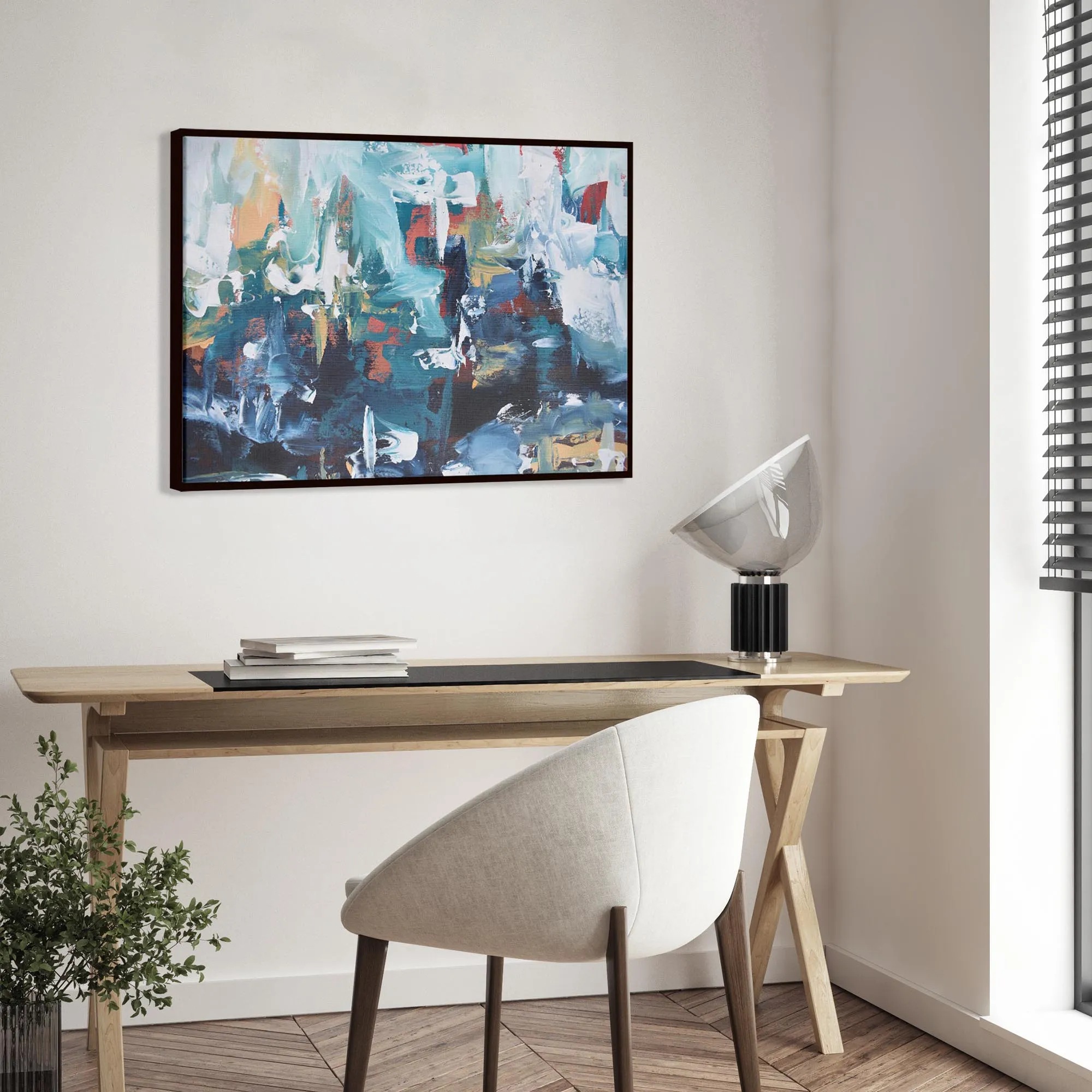 Abstract 207 Framed Canvas