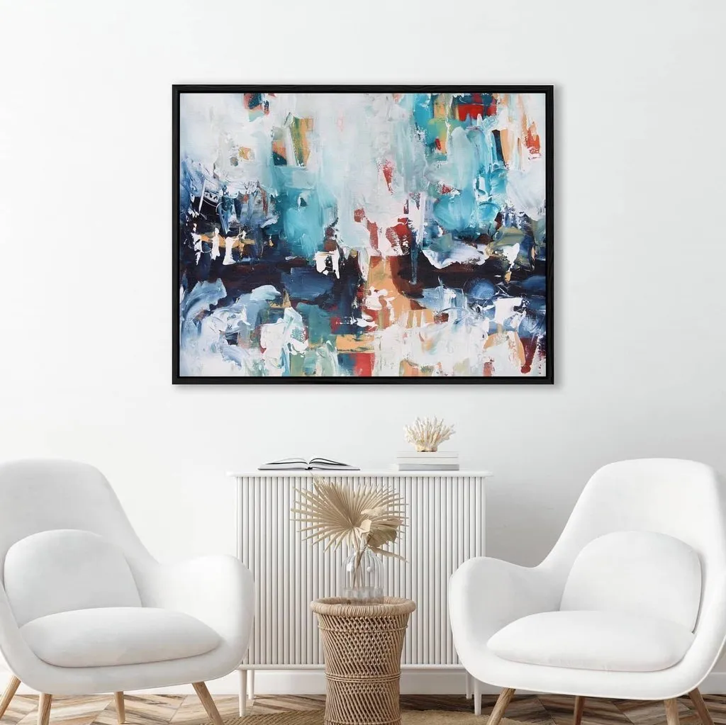 Abstract 211 Framed Canvas