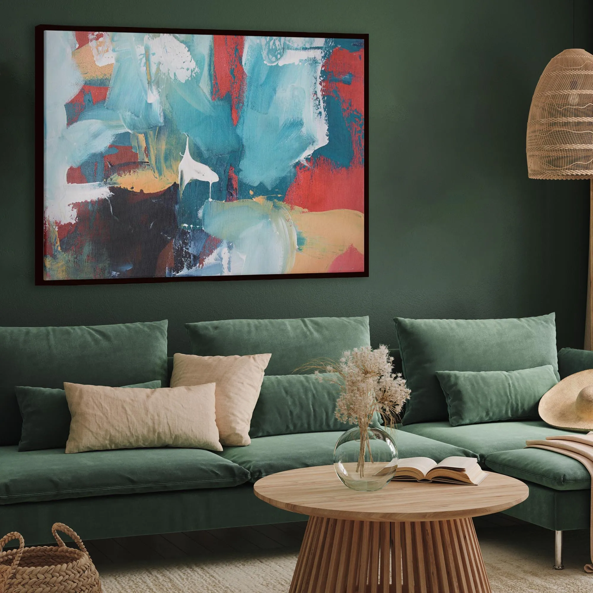 Abstract 220 Framed Canvas