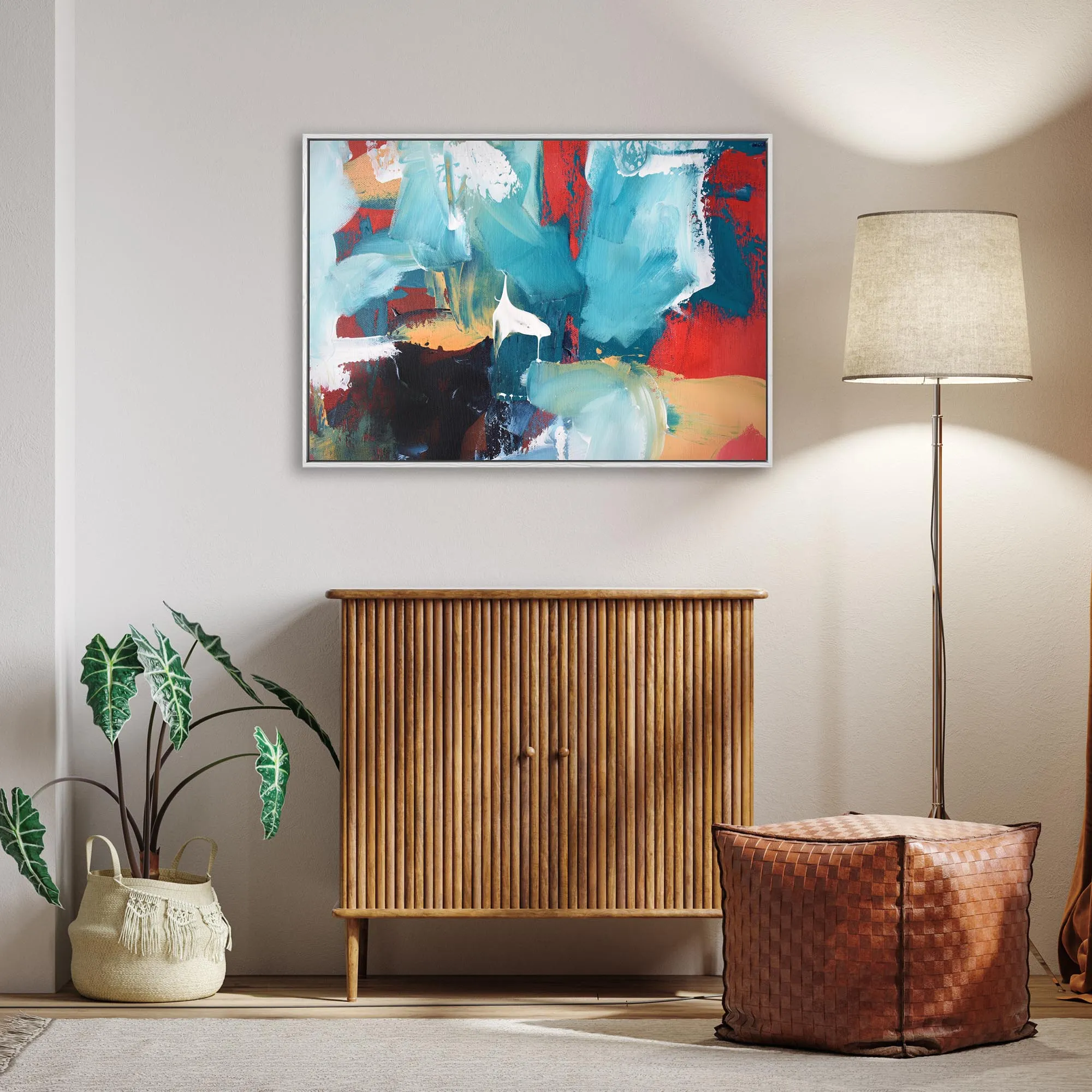 Abstract 220 Framed Canvas