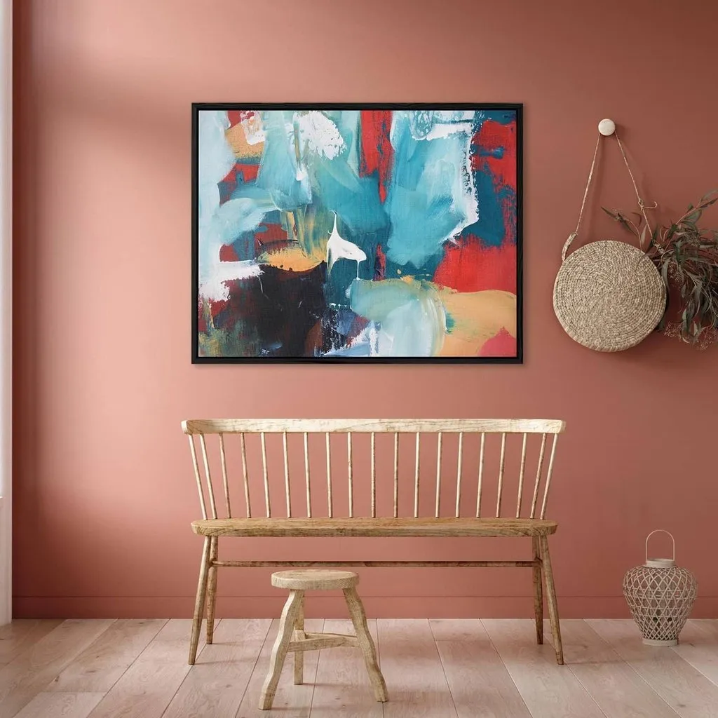 Abstract 220 Framed Canvas