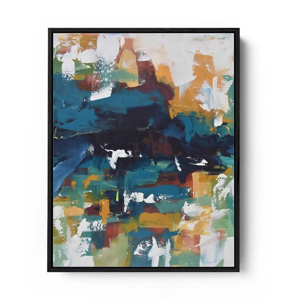 Abstract 373 Framed Canvas
