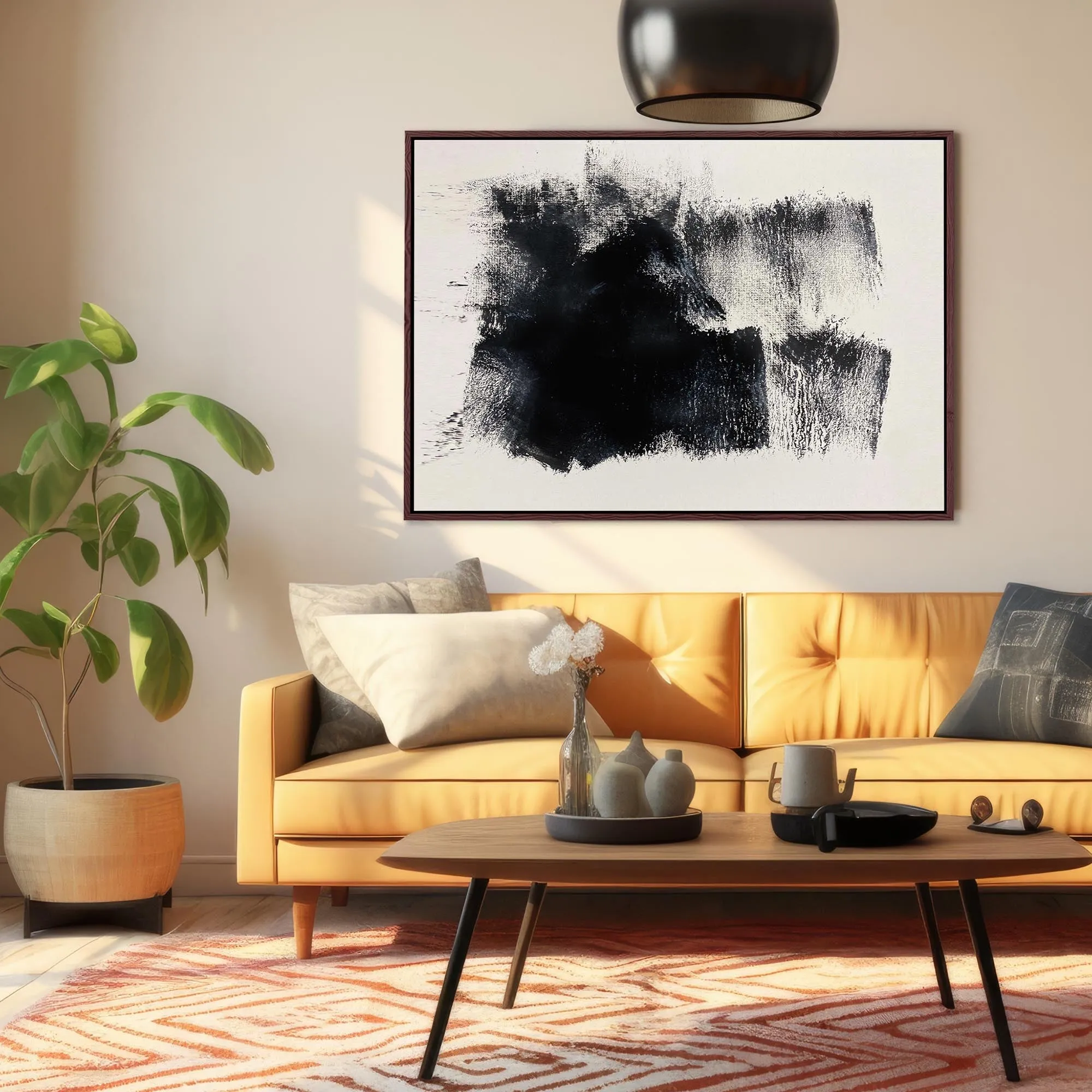 Abstract No 406 Framed Canvas
