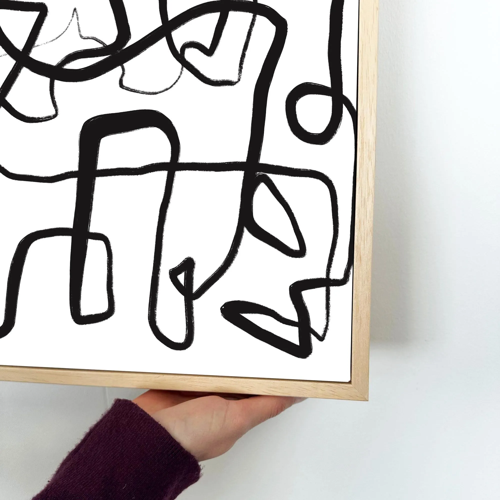 Abstract Study X Framed Canvas