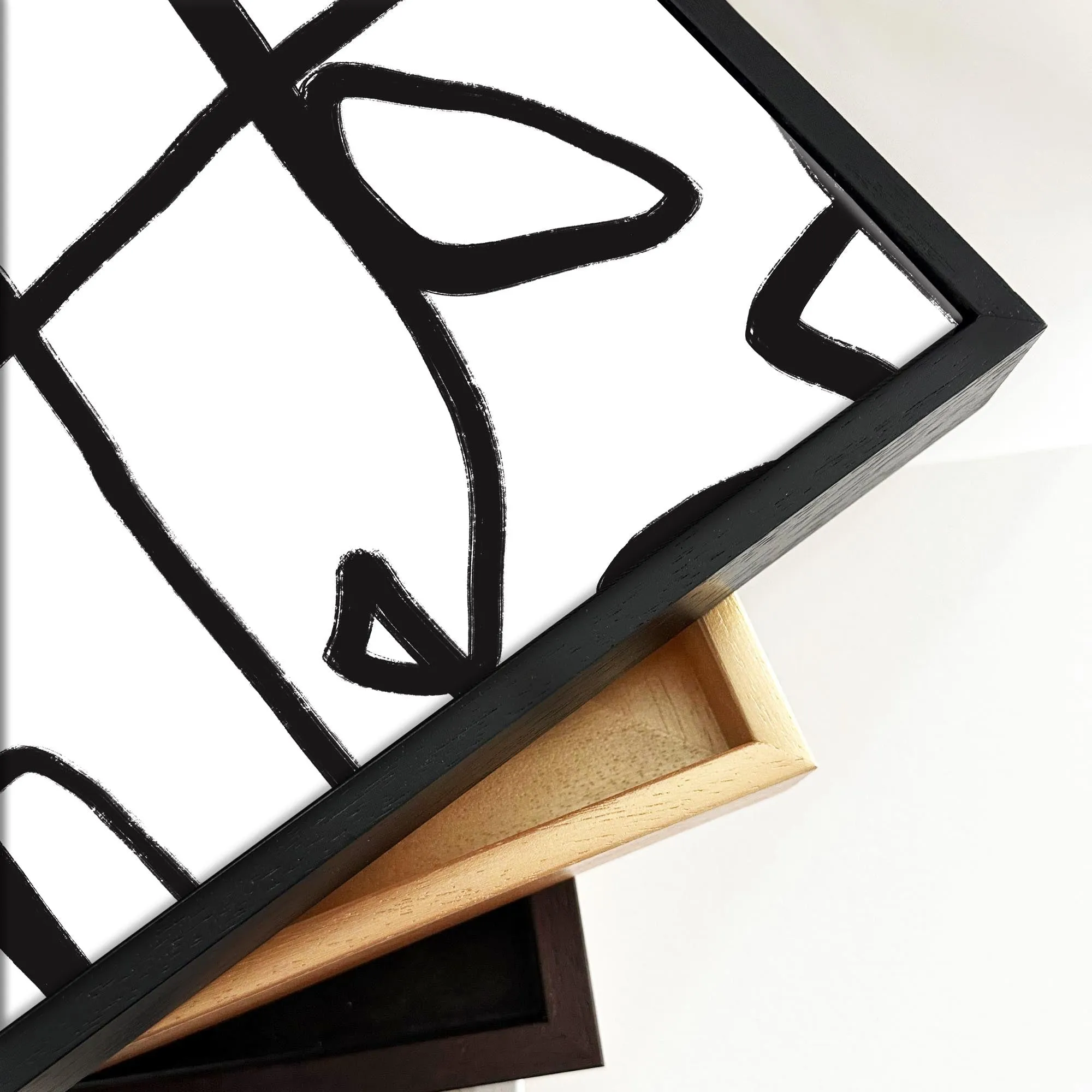 Abstract Study X Framed Canvas