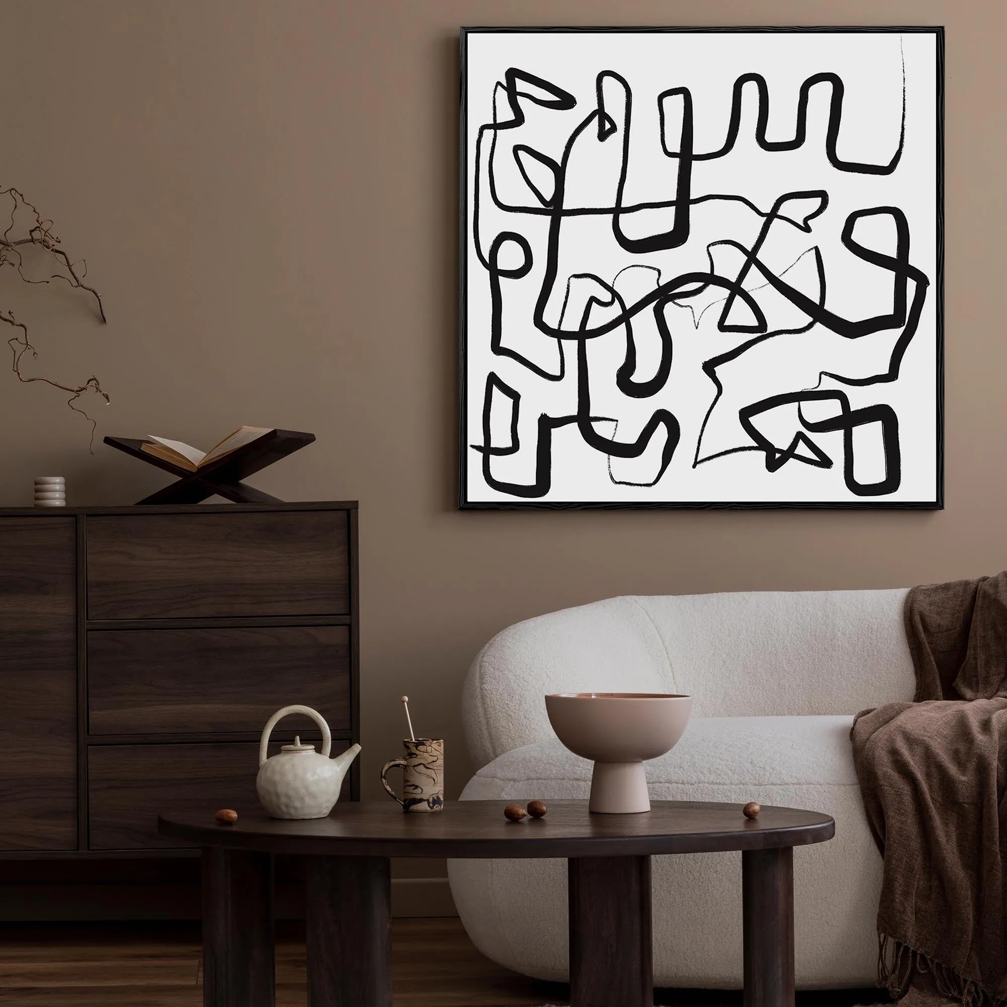 Abstract Study X Framed Canvas