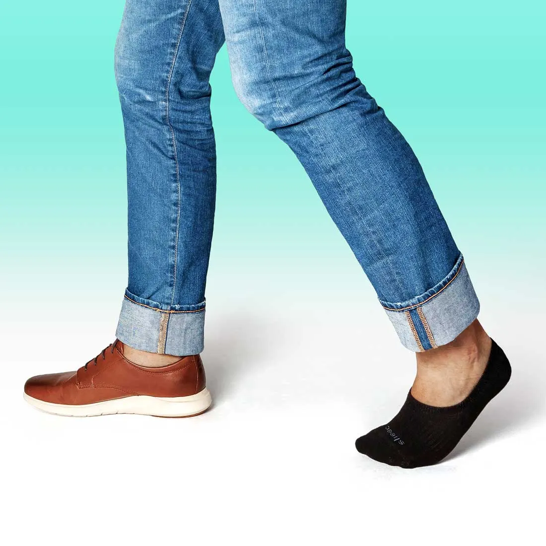 Active High-cut Super Soft Modal Casual No Show Socks | BLACK
