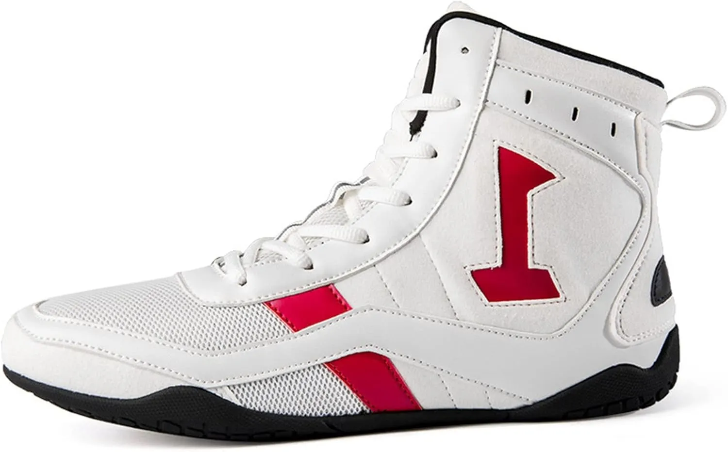 AIRFUL Men's Boxing Boots Fashion Kickboxing Sneakers Lightweight Breathable Squat Shoes Mesh Casual Wrestling Trainers (Color : White, Size : 12.5 Women/11 Men)