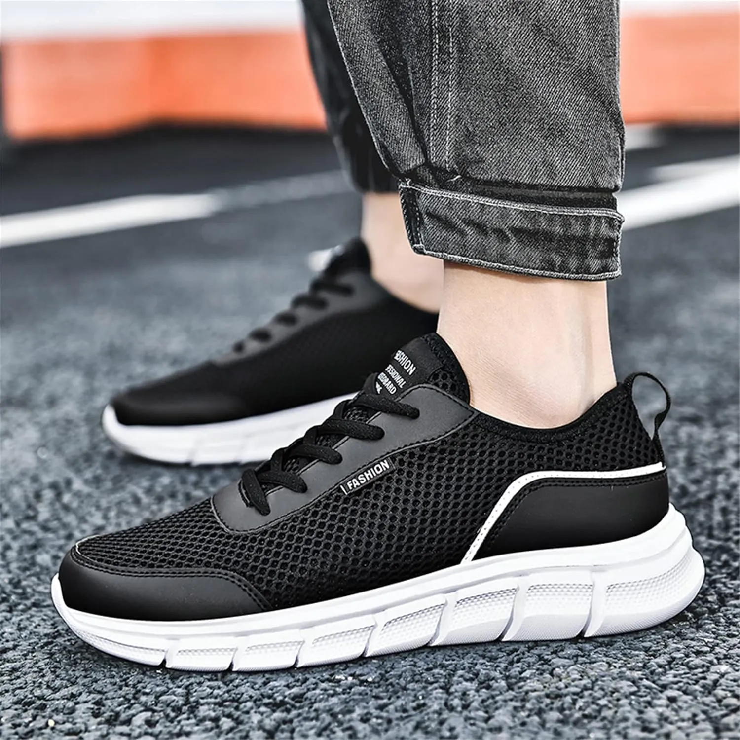 Arch Support Fitness Sneaker for Men Lightweight Breathable Walking Shoe Gym Tennis Sport Jogging Walking Shoes