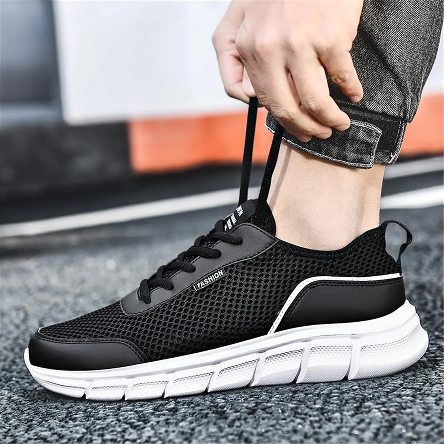 Arch Support Fitness Sneaker for Men Lightweight Breathable Walking Shoe Gym Tennis Sport Jogging Walking Shoes