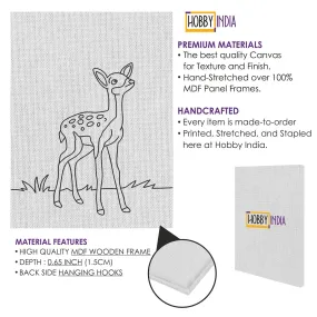 Baby Deer DIY Canvas Base for Painting
