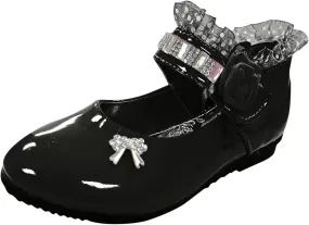 Baby Girls Patent Leather Dress Shoes Little Kid School Uniform Mary Jane Flats Low Heels for Party Wedding