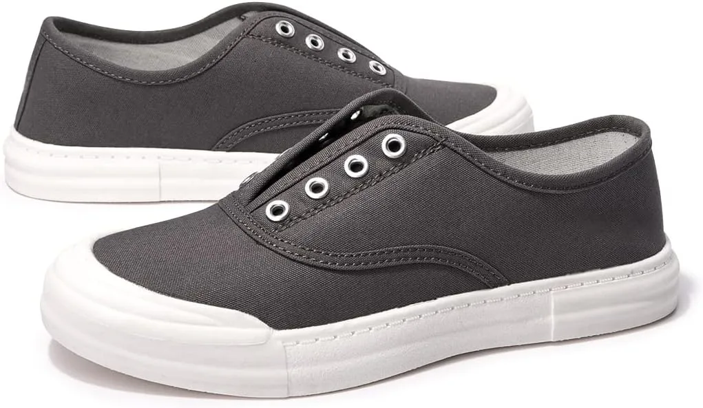 BENEKER Women's Canvas Sneaker Slip on Casual Shoes Low Top Fashion Sneakers Comfortable Walking Shoes