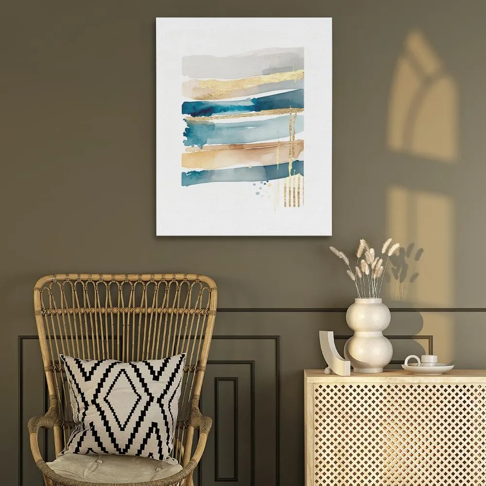 Blue Lines With Gold