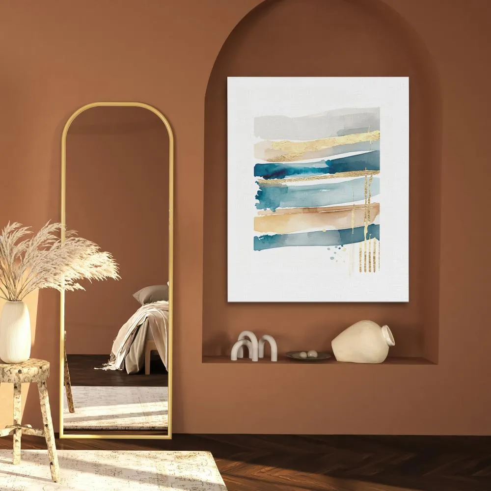 Blue Lines With Gold