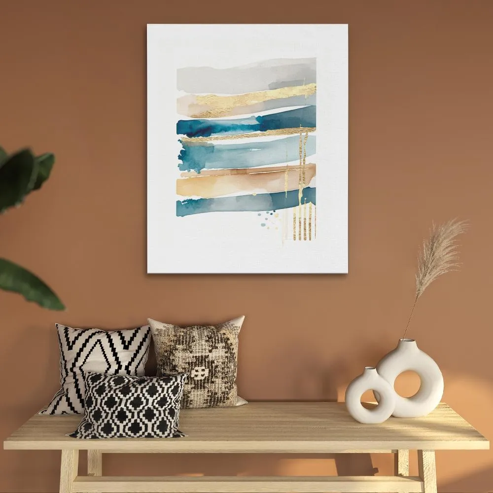 Blue Lines With Gold