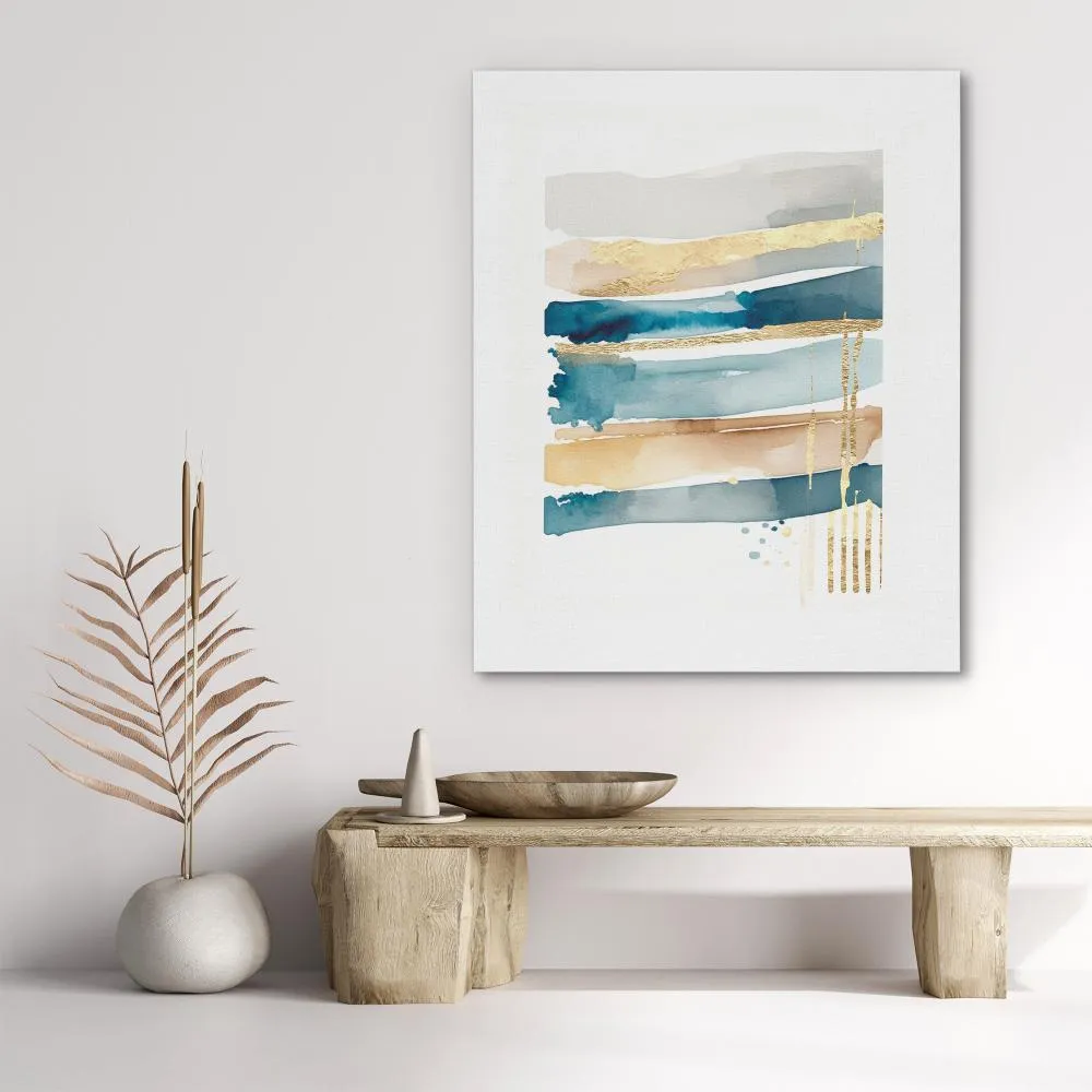 Blue Lines With Gold
