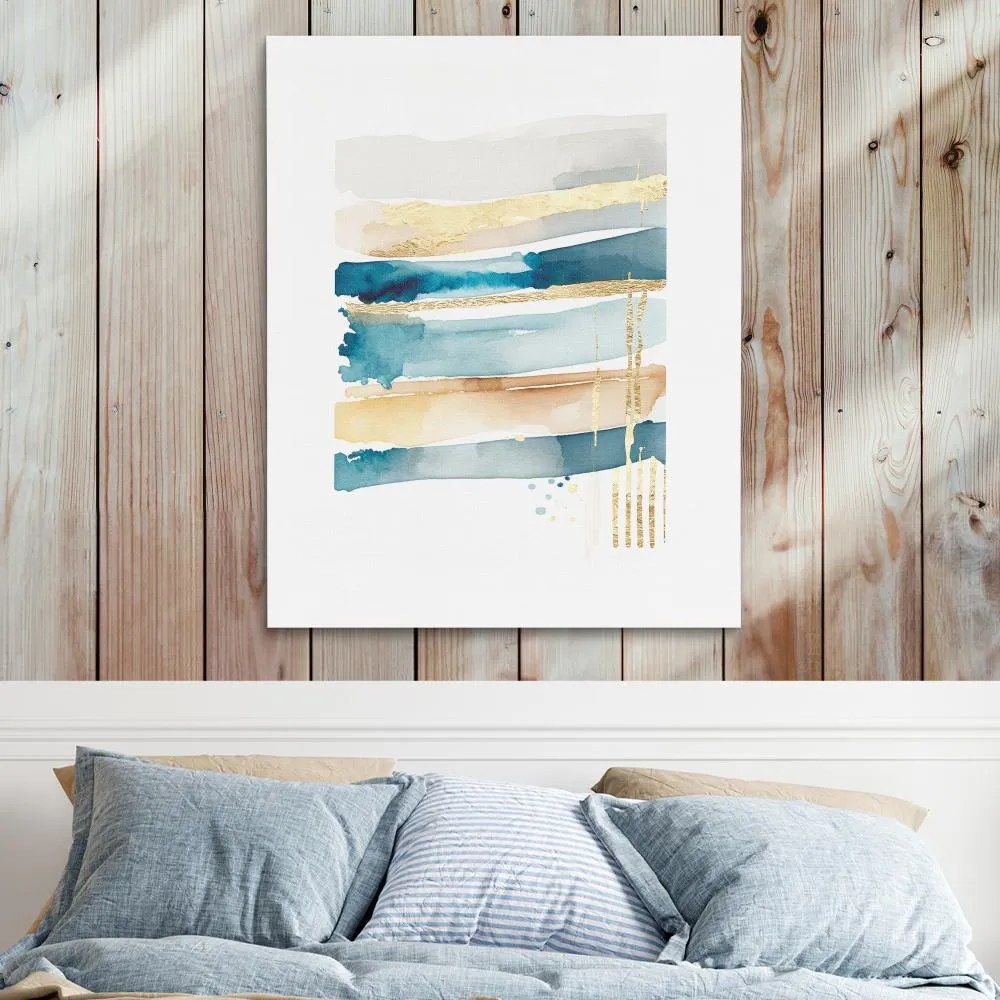 Blue Lines With Gold