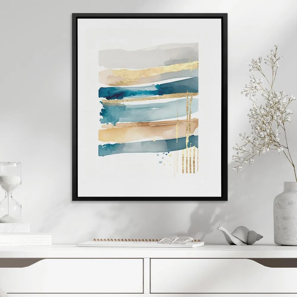 Blue Lines With Gold