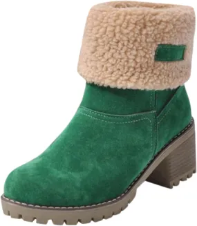 Boots for Women 2024 Winter Warm Snow Boots Ladies Casual Fashion Booties Ankle Boots Shoes Female Mid Calf Boots