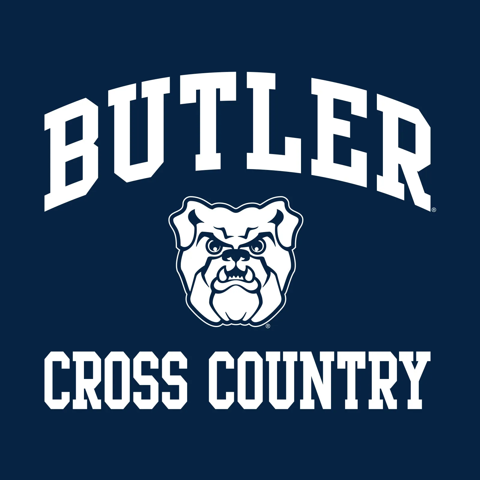 Butler University Bulldogs Arch Logo Cross Country Short Sleeve T Shirt - Navy