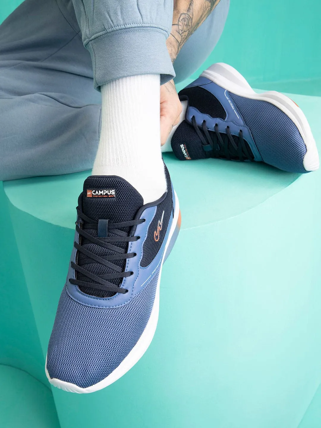 CAMP-RELISH Navy Men's Running Shoes