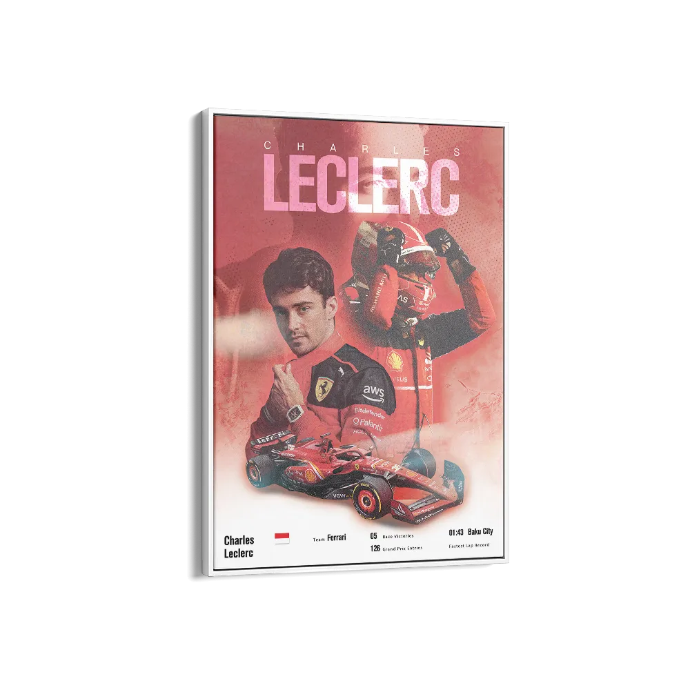 Charles Leclerc Vintage F1 Print