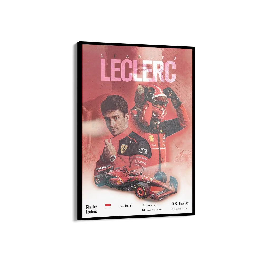 Charles Leclerc Vintage F1 Print