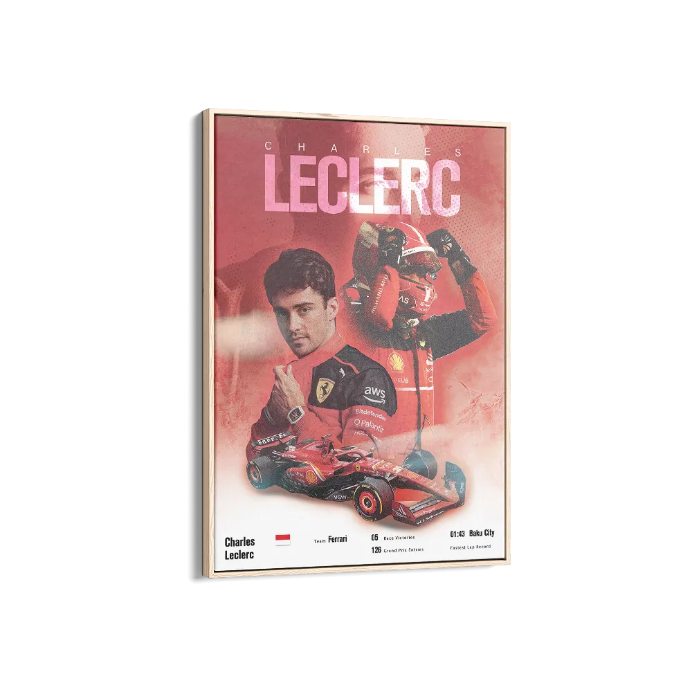 Charles Leclerc Vintage F1 Print