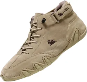 Cubicbee Explorer Waterproof Lightweight Outdoor Shoes for Hiking Camping & Driving All Season Warm High Top Chukka Boots,Non-Slip Italian Handmade High Top Sport Shoe