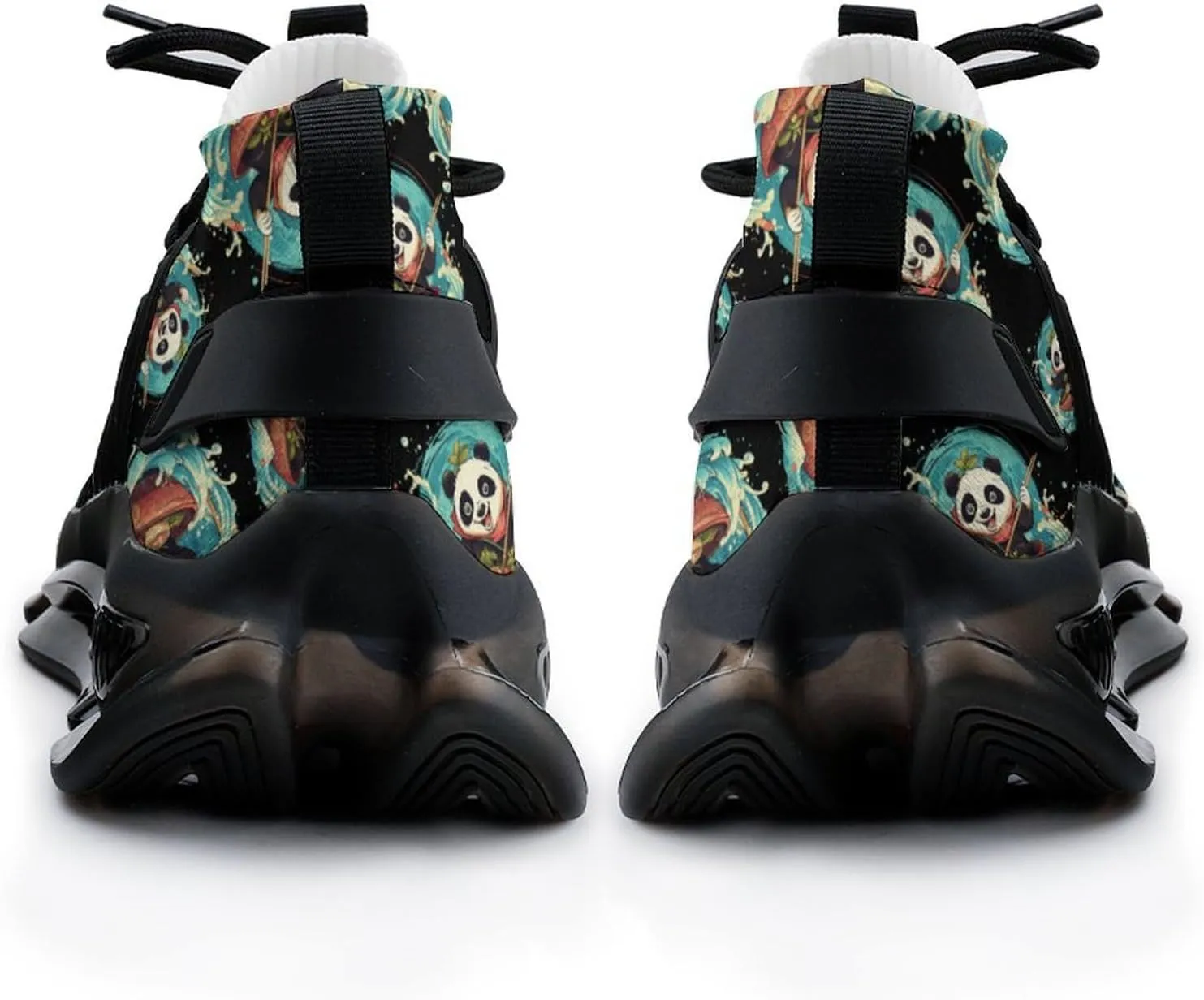 Cute Panda Eating Japanese Ramen Mens Sneakers Running Shoes Lightweight Athletic Shoes for Jogging Walking Gym