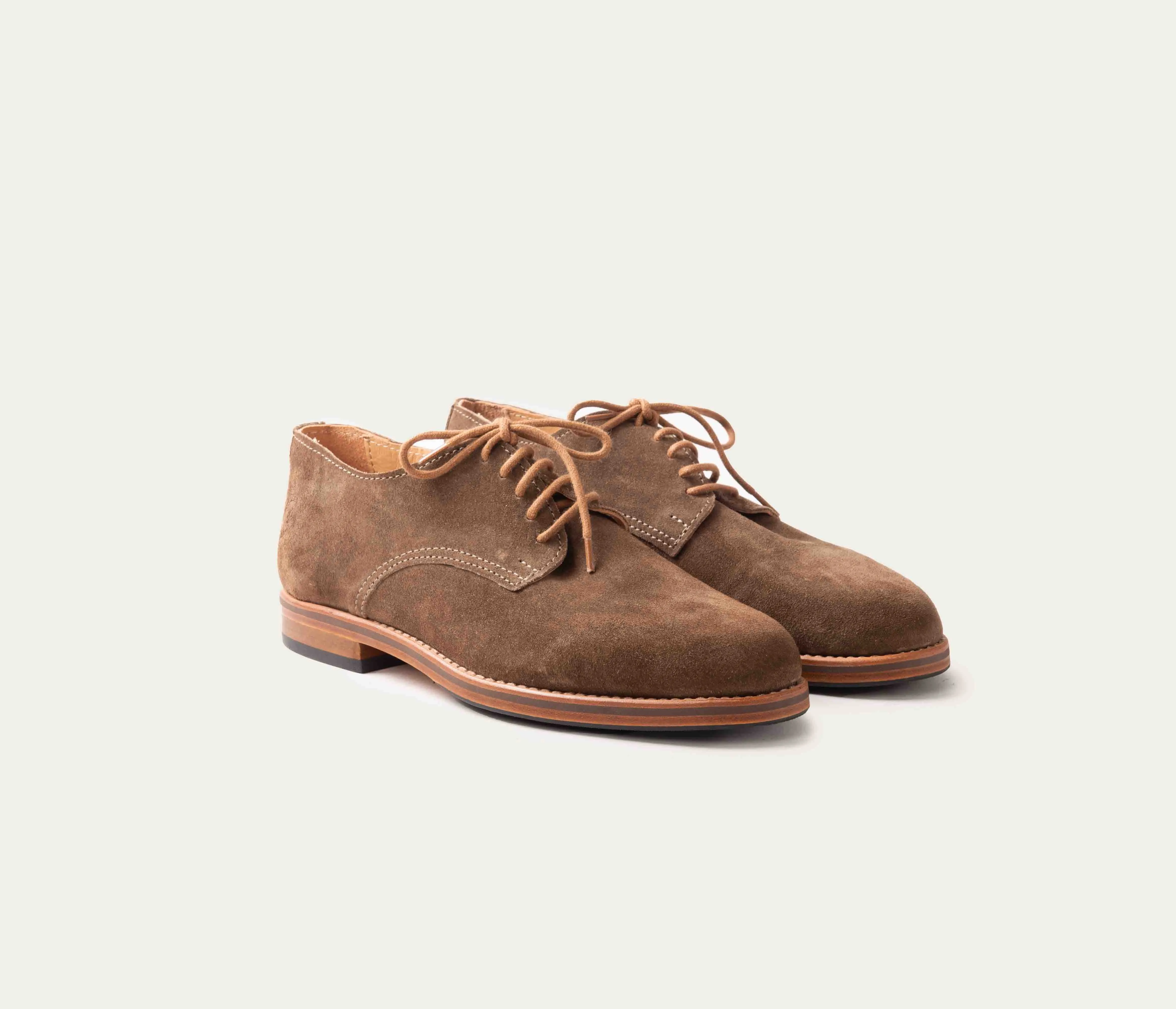 Derby velours Taupe - Prix doux