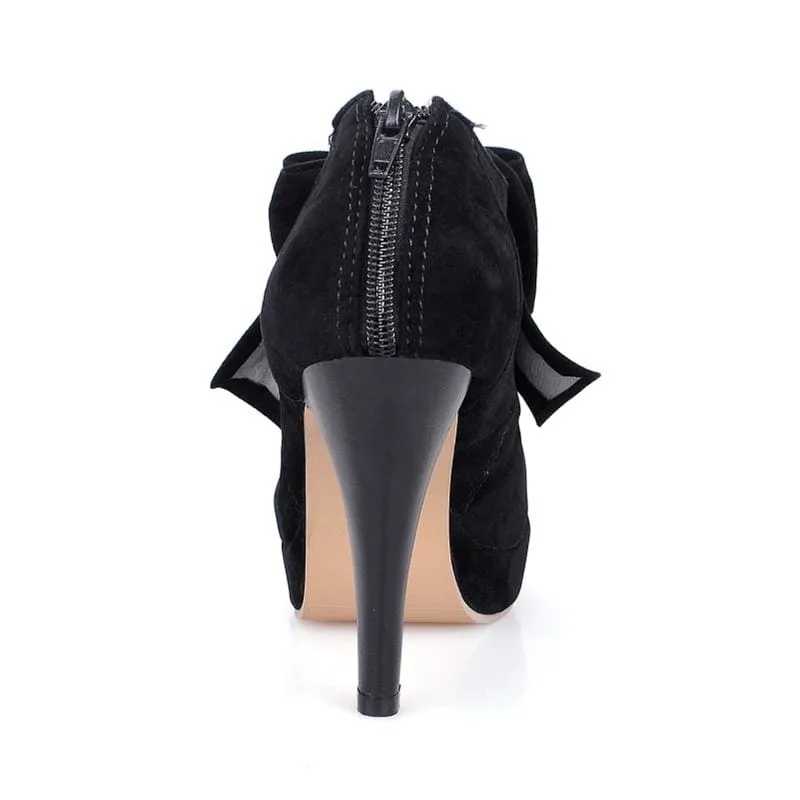 Fashion Bowtie Butterfly Knot Women Spike Heels