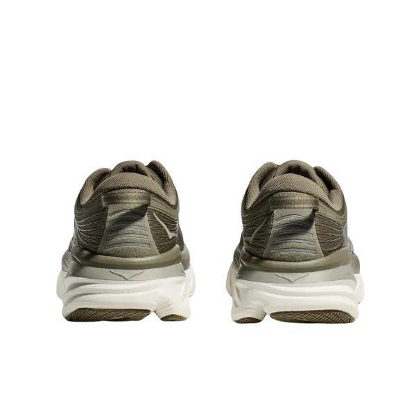 HOKA Mens Bondi 7 Wide Width Running Shoes in Olive - Exceptional Comfort and Support
