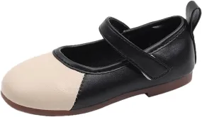 IWIHMIV Girls Dress Shoes Flat Mary Jane Shoes for Girls Soft Walking School Wedding Party Comfortable Non Slip Shoes