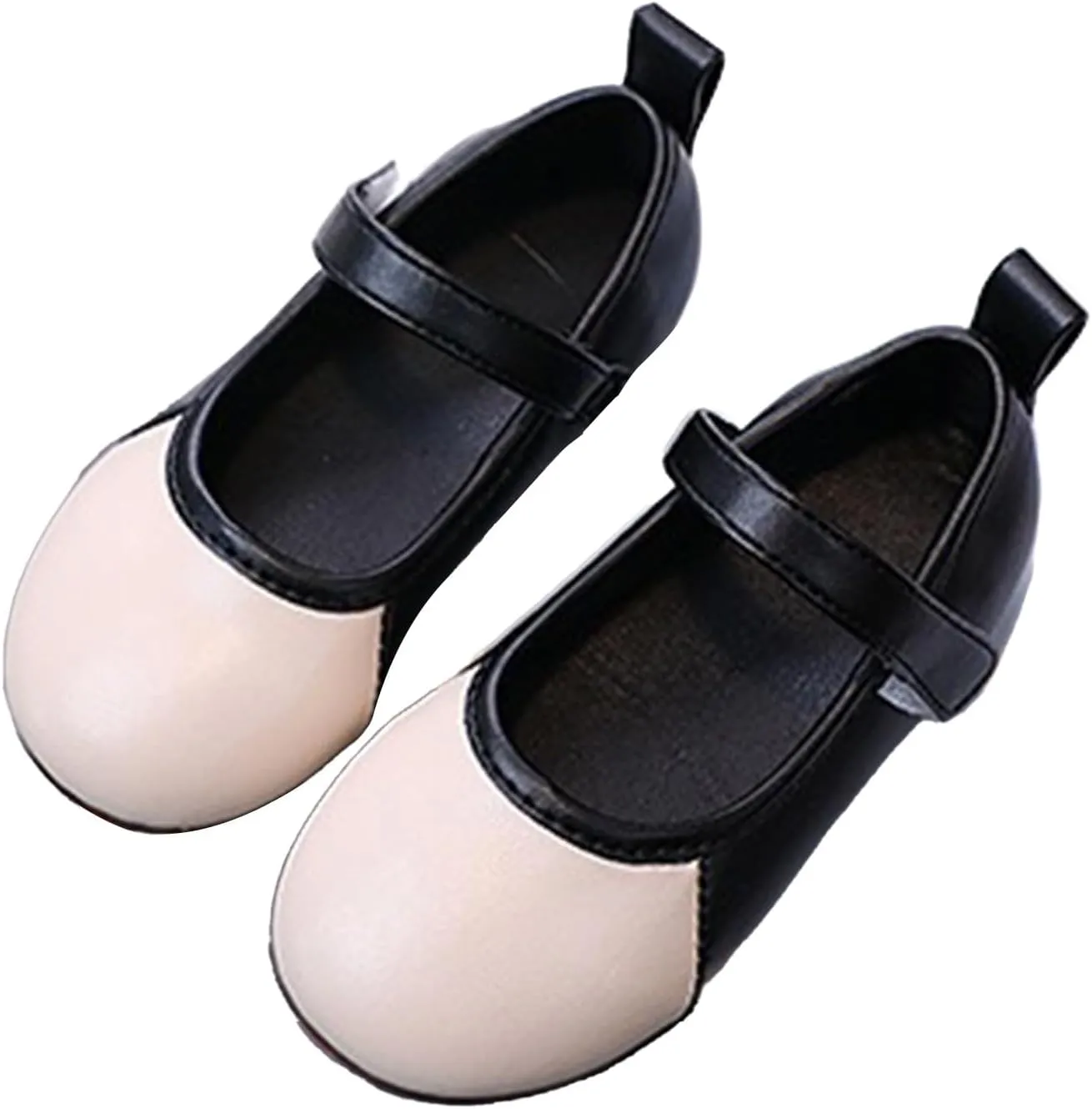 IWIHMIV Girls Dress Shoes Flat Mary Jane Shoes for Girls Soft Walking School Wedding Party Comfortable Non Slip Shoes