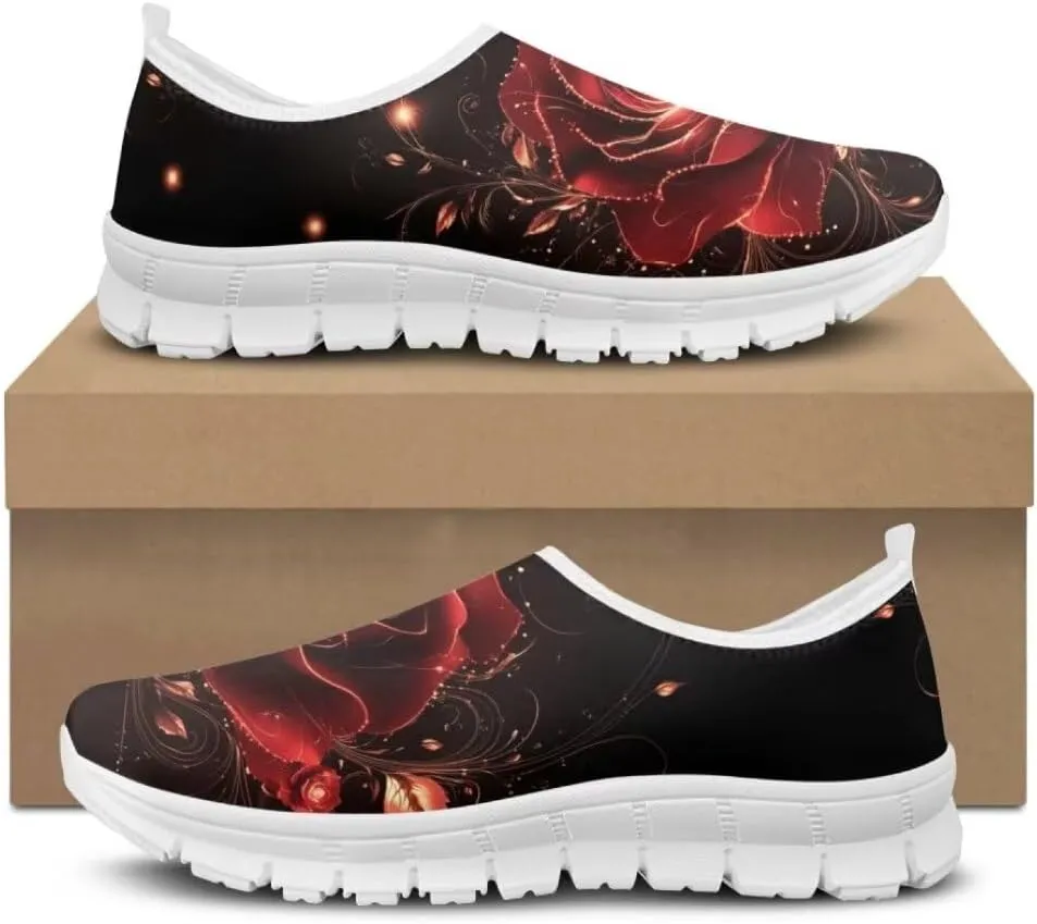 Jeiento Womens Casual Shoes Anti-Skid Comfy Play Fashion Sneaker Breathable Mesh Travel Jogging Shoes Adult Walking Flat Shoes