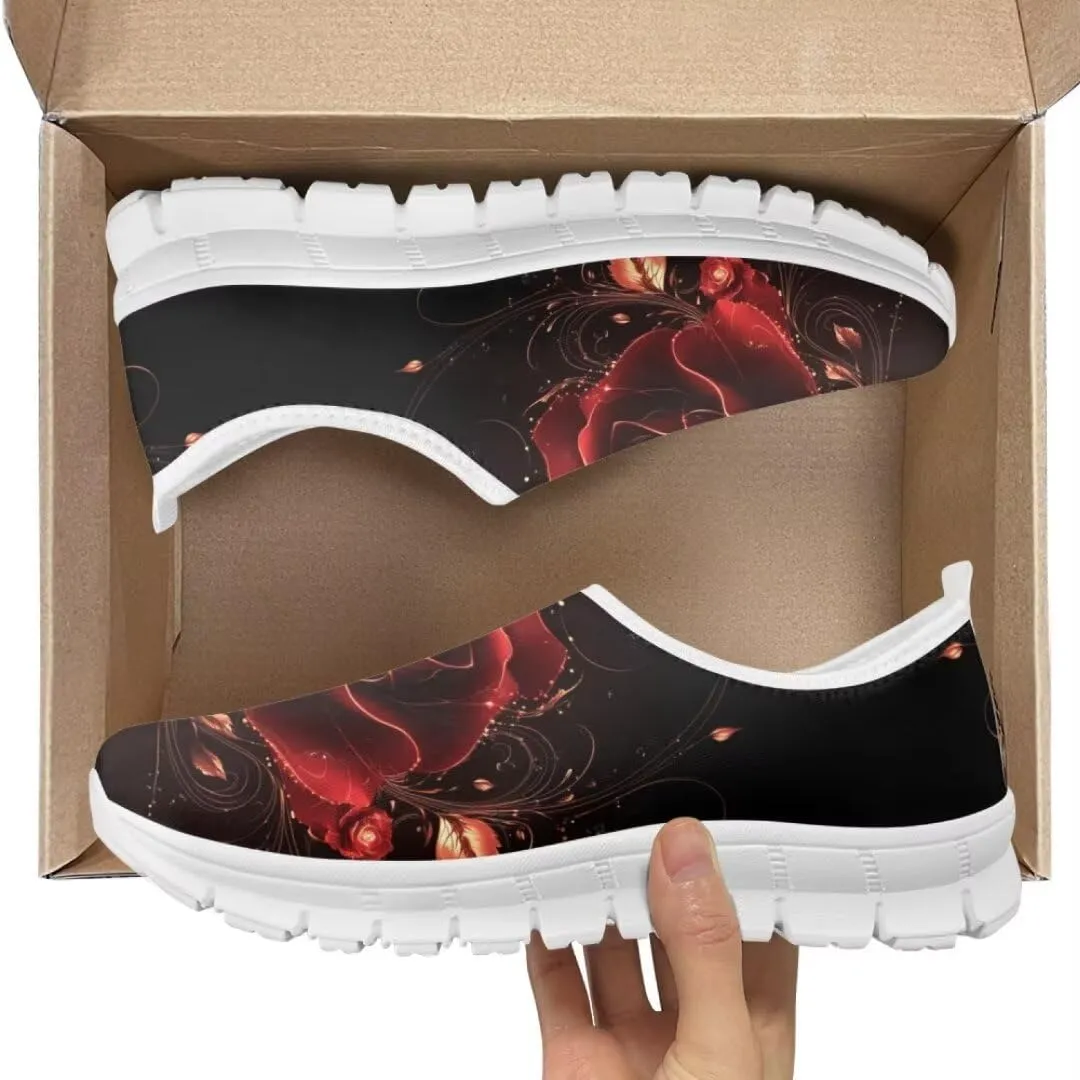 Jeiento Womens Casual Shoes Anti-Skid Comfy Play Fashion Sneaker Breathable Mesh Travel Jogging Shoes Adult Walking Flat Shoes