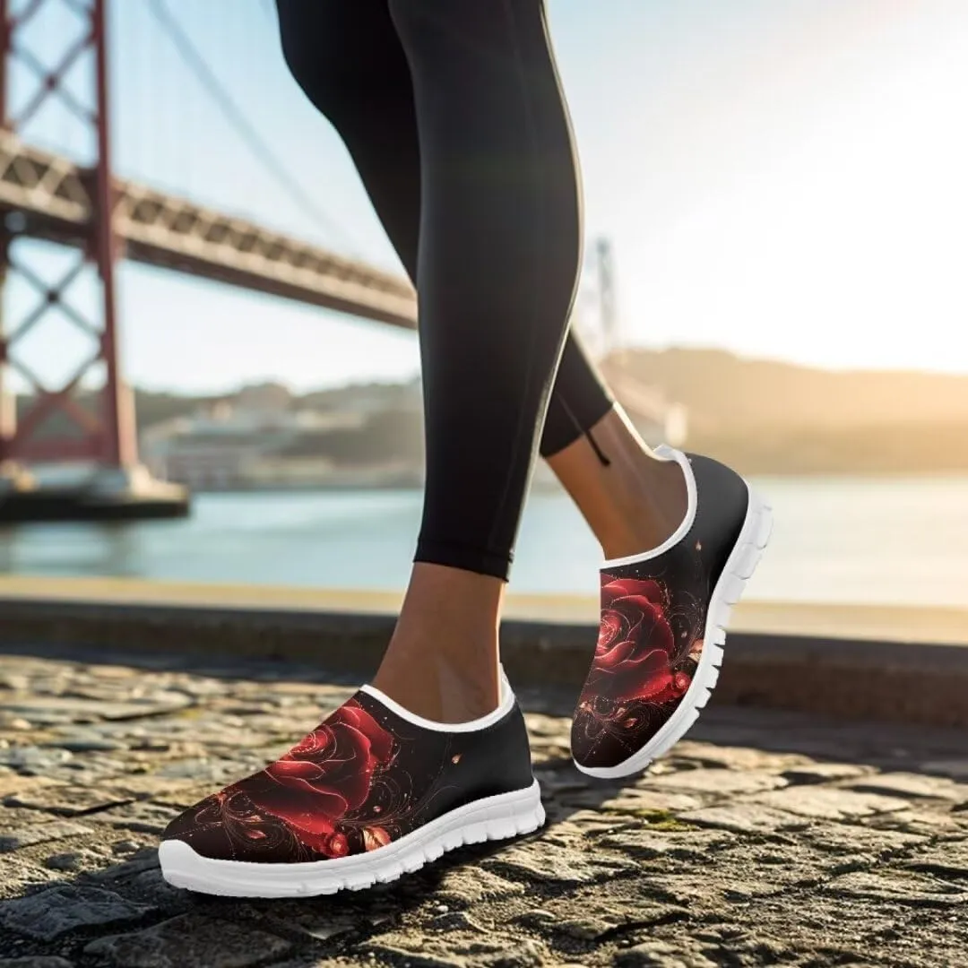 Jeiento Womens Casual Shoes Anti-Skid Comfy Play Fashion Sneaker Breathable Mesh Travel Jogging Shoes Adult Walking Flat Shoes