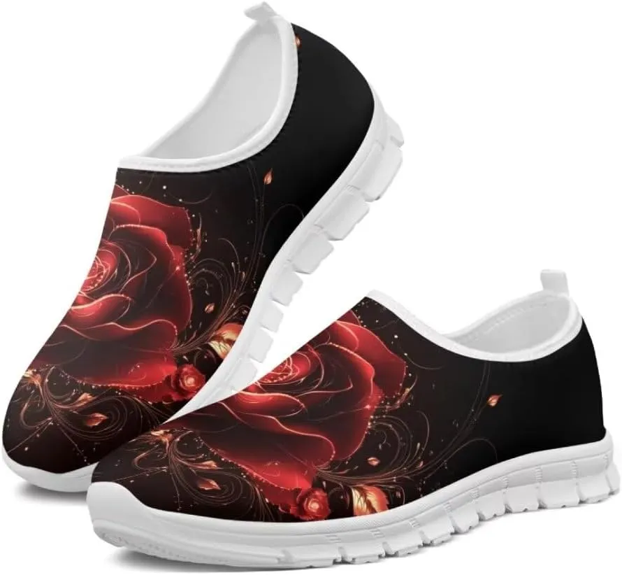 Jeiento Womens Casual Shoes Anti-Skid Comfy Play Fashion Sneaker Breathable Mesh Travel Jogging Shoes Adult Walking Flat Shoes