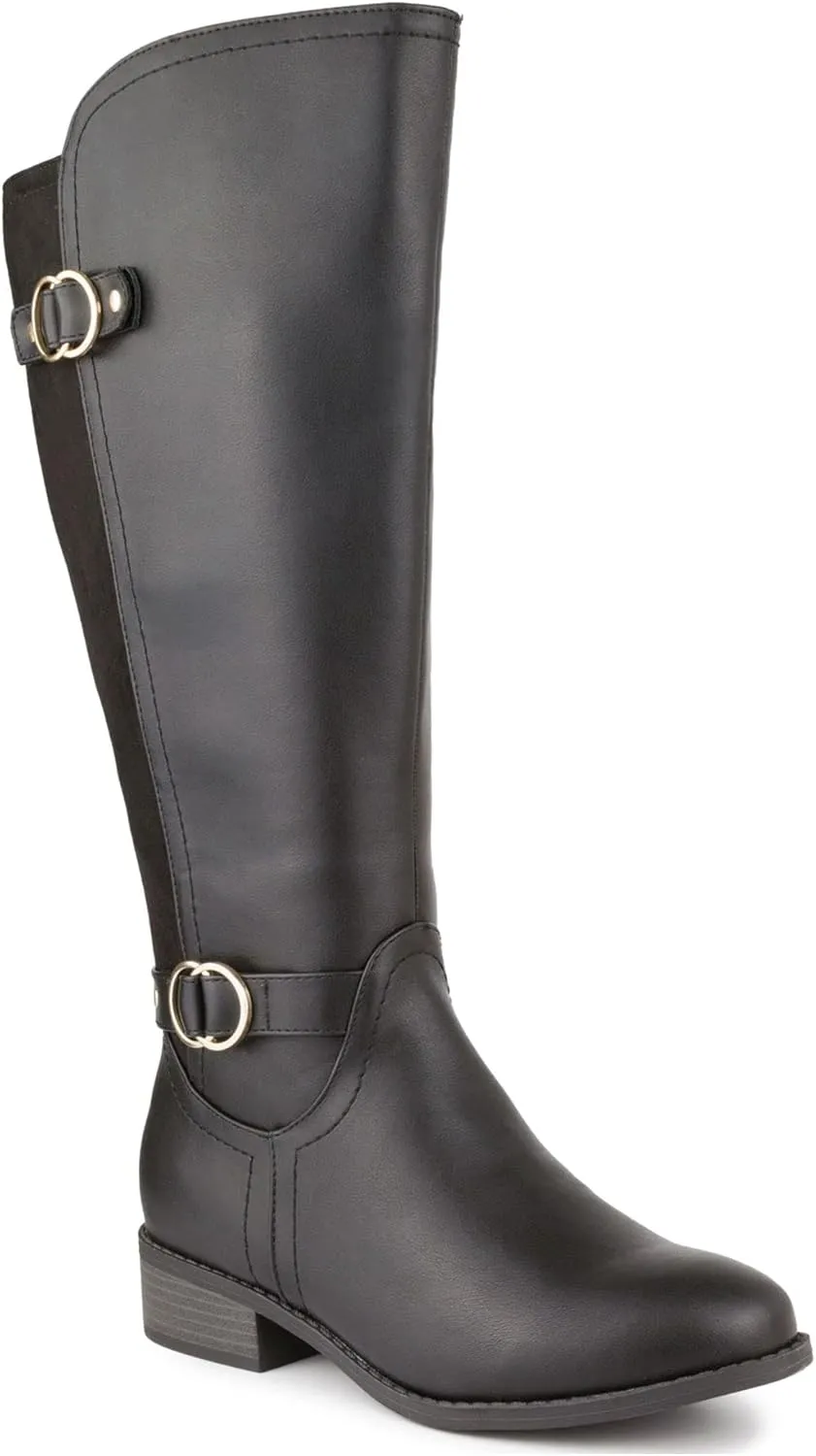 Karen Scott Womens Leandraa Zipper Knee-High Boots Black 7.5 Wide (C,D,W)