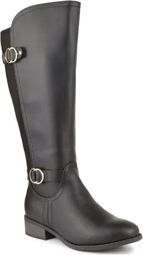 Karen Scott Womens Leandraa Zipper Knee-High Boots Black 7.5 Wide (C,D,W)