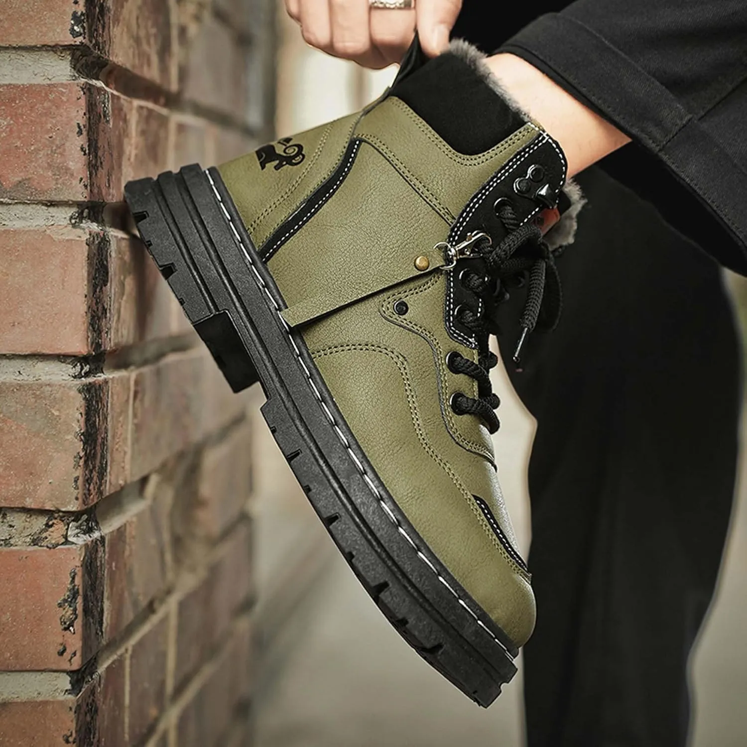 Large size snow boots, cotton shoes, men's outdoor field training, battlefield training, military boots