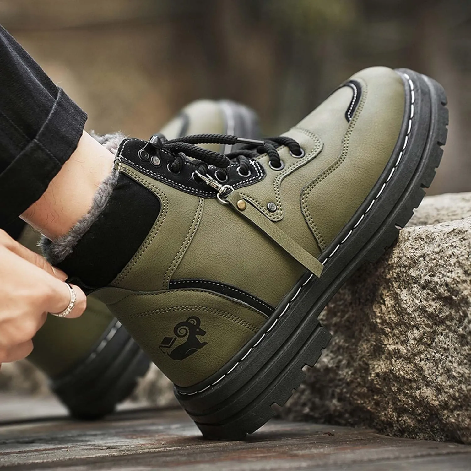 Large size snow boots, cotton shoes, men's outdoor field training, battlefield training, military boots