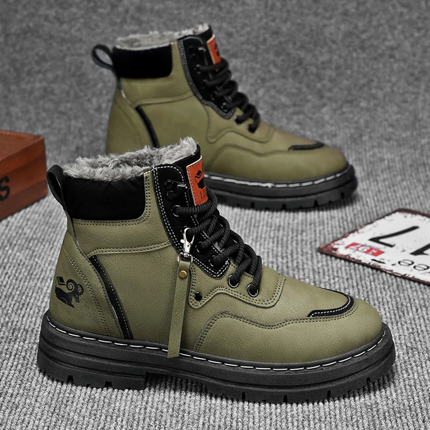Large size snow boots, cotton shoes, men's outdoor field training, battlefield training, military boots