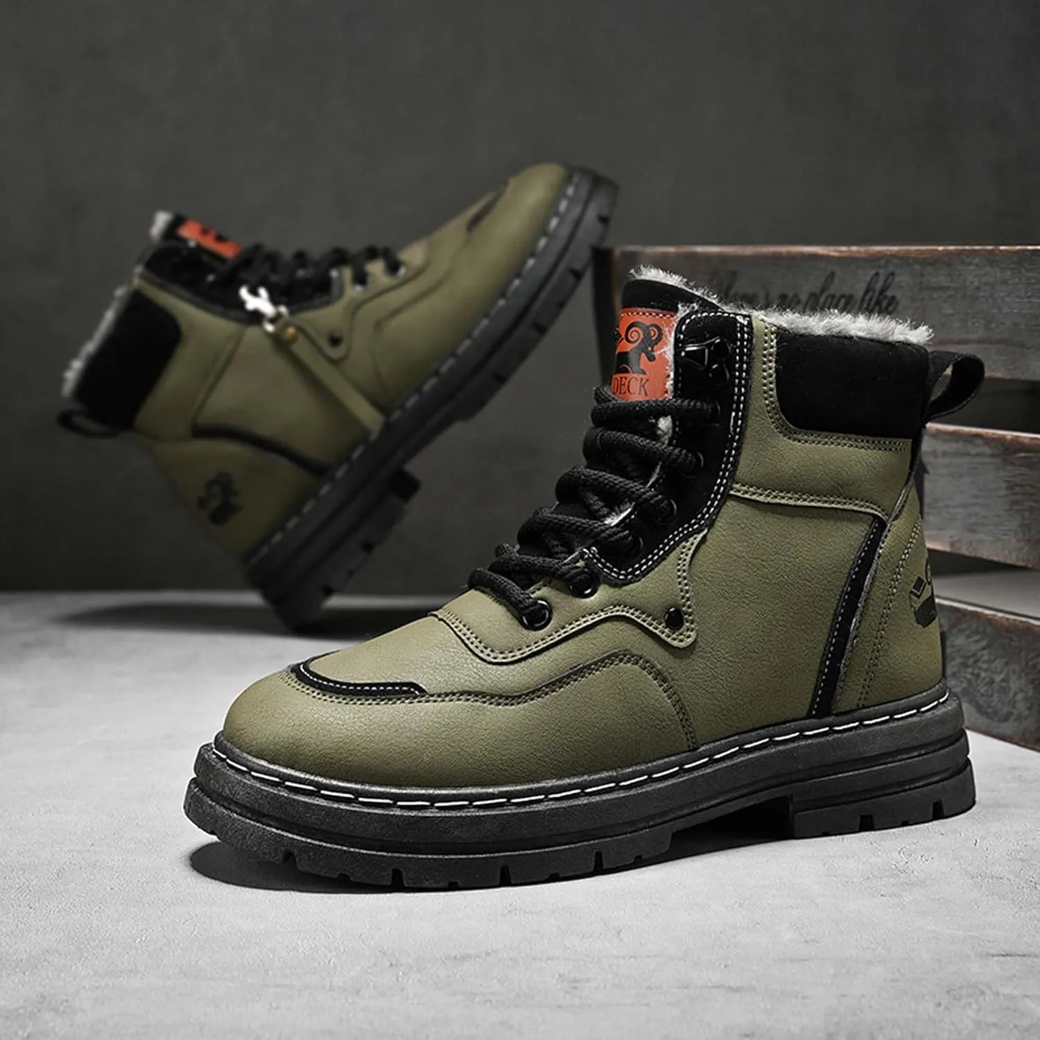 Large size snow boots, cotton shoes, men's outdoor field training, battlefield training, military boots