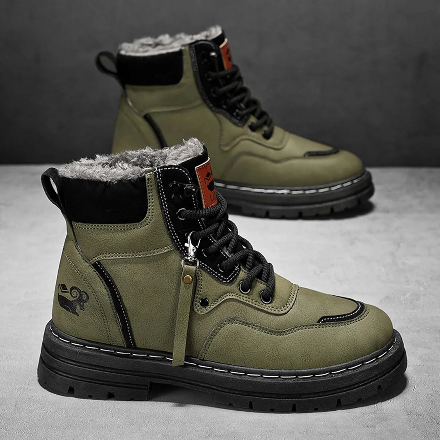 Large size snow boots, cotton shoes, men's outdoor field training, battlefield training, military boots