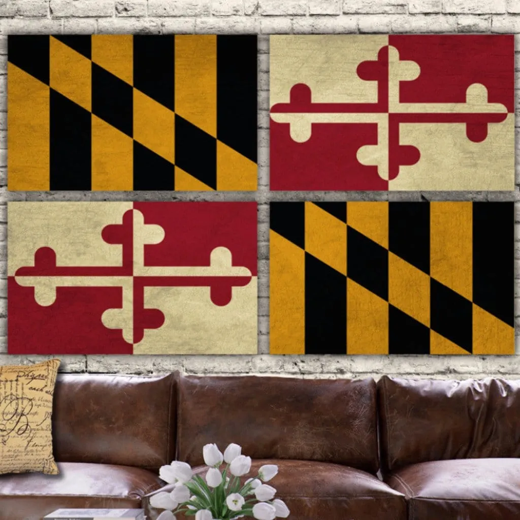 Maryland State Flag Canvas Wall Art