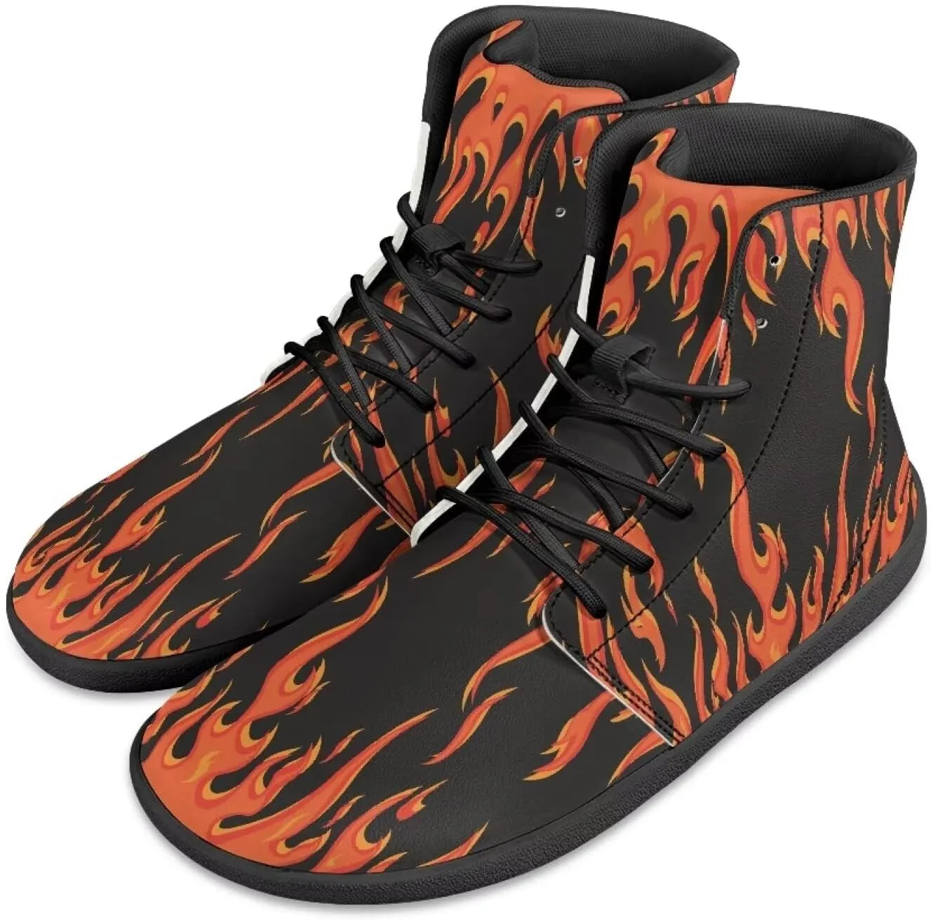 Mens Barefoot Shoes Wide Width High Top Sneakers for Men Cool Shoes